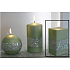 Lima Hologram candle mint prism 65 x 120 mm 1 piece