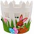 Felt flower pot cover with rabbit 16 x 15 cm