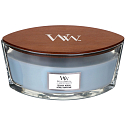 WoodWick Seaside Neroli - Coastal neroli scented candle with wooden wide wick and glass boat lid 453 g