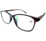 Berkeley Reading glasses +2 plastic brown, colored sides 1 piece MC2193