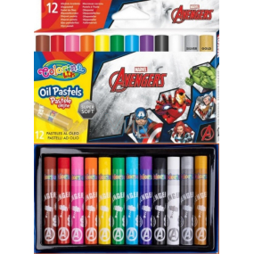 Colorino Marvel Avengers oil crayons round 12 colors