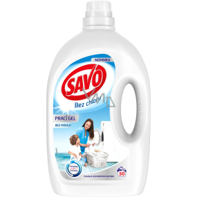 Savo Chlorine-free washing gel for white laundry 50 doses of 2.5 l