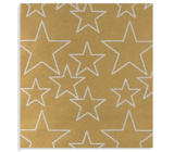 Zoewie Gift wrapping paper 70 x 150 cm Christmas Nordic Light gold - white stars