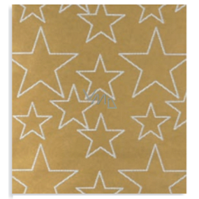 Zoewie Gift wrapping paper 70 x 150 cm Christmas Nordic Light gold - white stars