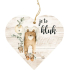 Bohemia Gifts Wooden decorative heart with print It's a boy 12 cm