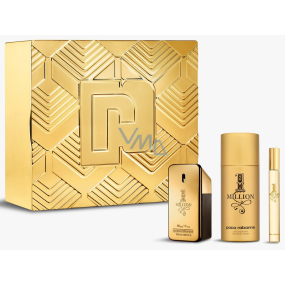 Paco Rabanne 1 Million eau de toilette 50 ml + deodorant spray 150 ml + eau de toilette 10 ml miniature, gift set for men