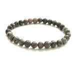 Yooperlite bracelet elastic natural stone, ball 6 mm / 16 - 17 cm
