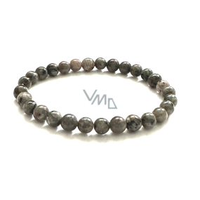 Yooperlite bracelet elastic natural stone, ball 6 mm / 16 - 17 cm