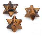 Tiger eye merkaba hmatka natural stone 13 mm, stone of sun and earth, brings luck and wealth