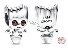 Charm Sterling silver 925 Marvel Guardians of the Galaxy Dancing Groot, bead for bracelet