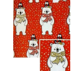 Nekupto Christmas gift wrapping paper 70 x 200 cm Red, polar bear, penguin