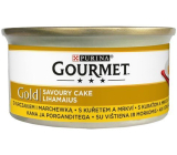 Gourmet Gold Savoury Cake coarse pate with chicken and carrots canned for adult cats 85 g