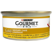 Gourmet Gold Savoury Cake coarse pate with chicken and carrots canned for adult cats 85 g