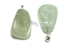 Prehnite tumbled pendant, natural stone approx. 2.6 cm