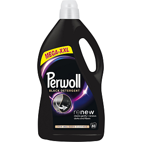 Perwoll Laundry Gel Renew Black for Dark and Black Clothes, 80 Washes, 4000 ml