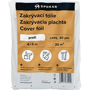 Spokar masking film for painting, 30 µ, 20 m², 4 × 5 m