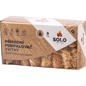 Solo natural wood wool fire starter rolls, 32 igniters