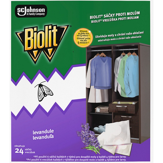 Biolit Lavender Moth Bags 24 Pieces