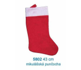 Santa Claus / Santa Christmas stocking 43 cm, red and white