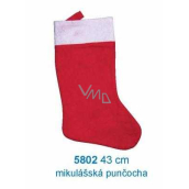 Santa Claus / Santa Christmas stocking 43 cm, red and white