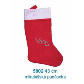 Santa Claus / Santa Christmas stocking 43 cm, red and white