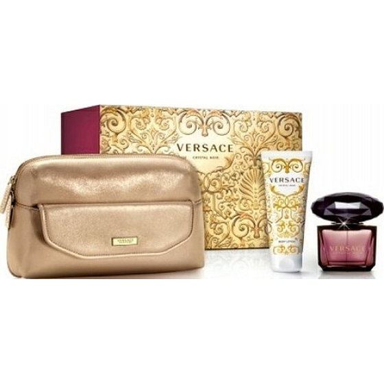 Versace Crystal Noir eau de toilette 90 ml + body lotion 100 ml + golden handbag, gift set