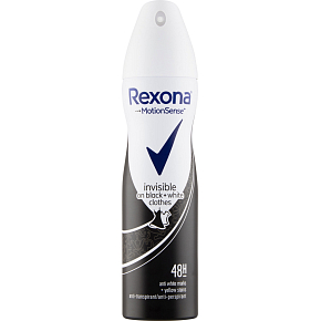Rexona antiperspirant Invisible on Black + White Clothes, 150 ml