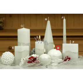 Lima Artic candle white sphere 100 mm 1 piece