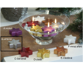 Lima Floating star candle silver 60 x 60 x 25 mm 1 piece