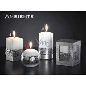 Lima Ambiente candle white ball 100 mm 1 piece