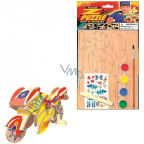 Puzzle wooden means of transport Motorbike 20 x 15 cm