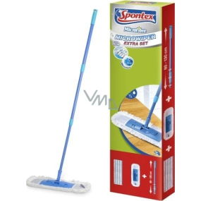 Spontex Microwiper Extra flat fringed mop with active microfiber complete set