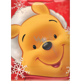 Ditipo Gift paper bag 26 x 12.8 x 32.4 cm Disney Winnie the Pooh white snowflakes