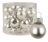 Silver glass flasks set 2 cm, 12 pieces