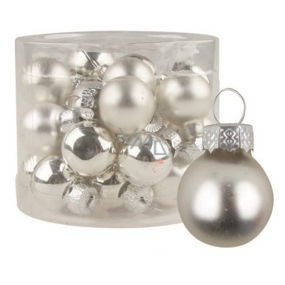 Silver glass flasks set 2 cm, 12 pieces