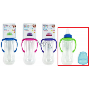 First Steps Feeding Bottle 0+ baby bottle clear with green handles 250 ml