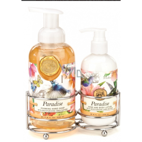 Michel Design Works Paradise foaming liquid hand soap 530 ml + hand and body lotion, 236 ml hand care cosmetic set