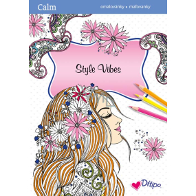 Ditipo Calm Style Vibes relaxation coloring book A4 32 pages