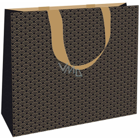 Nekupto Gift paper bag with embossing 30 x 23 x 12 cm Gold 1869 LFL