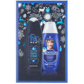 Fa Men Tropic Storm shower gel 250 ml + Schauma Men hair shampoo 250 ml, cosmetic set