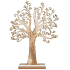Wooden tree with golden stars 22 x 30 cm with LED lights