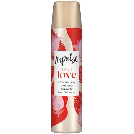 Impulse True Love perfumed deodorant spray for women 75 ml