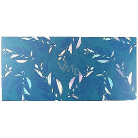 Albi Greeting Card Envelope - Money Envelope Wallpaper Leaves on Blue 9 x 19 cm