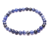 Sodalite bracelet elastic natural stone, ball 4 mm / 15 cm, for children, stone communication