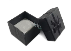 Gift box with jewelry sponge and black ribbon 4 x 4 x 2.5 cm