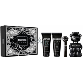 Moschino Toy Boy Eau de Parfum 100 ml + After Shave Balm 100 ml + Shower Gel 100 ml + Travel Spray 10 ml, gift set for men
