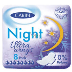 Carine Ultra Wings Night intimate pads 8 pieces
