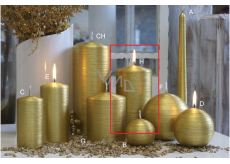 Lima Alfa candle gold cylinder 80 x 150 mm 1 piece