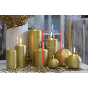 Lima Alfa candle gold cylinder 80 x 150 mm 1 piece