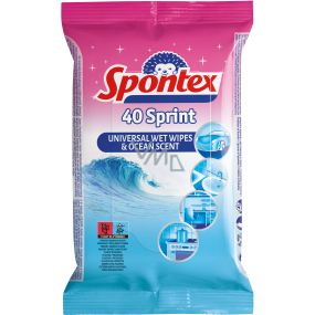Spontex Sprint Fresh Ocean wet wipes 40 pcs